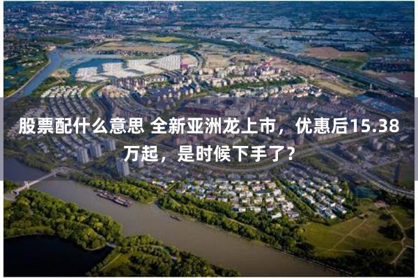 股票配什么意思 全新亚洲龙上市，优惠后15.38万起，是时候下手了？