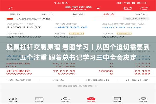 股票杠杆交易原理 看图学习丨从四个迫切需要到五个注重 跟着总书记学习三中全会决定