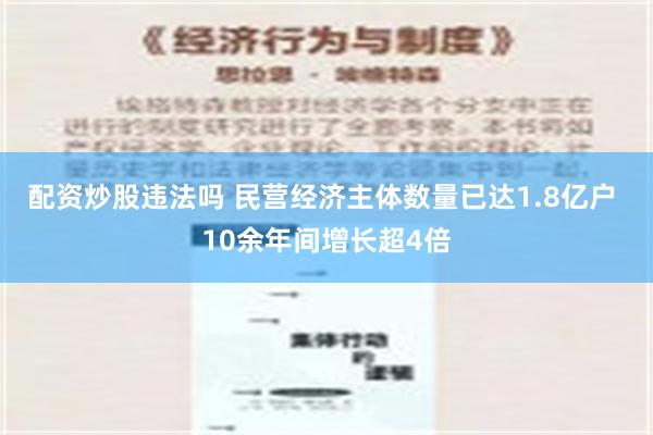 配资炒股违法吗 民营经济主体数量已达1.8亿户 10余年间增长超4倍